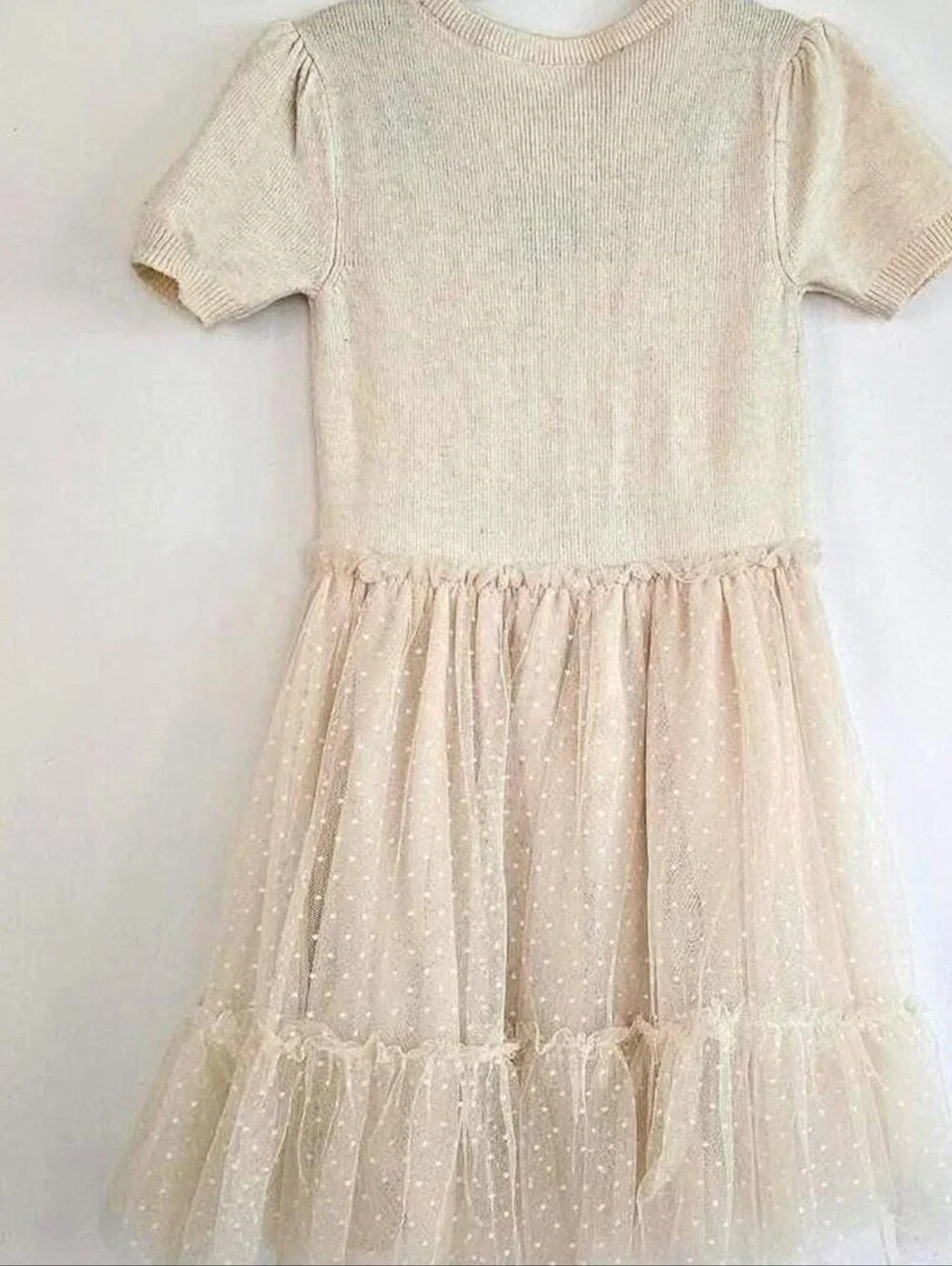 Gymboree Girls Embroidered Floral Tutu Dress - Magical Meadows - cream Size 6